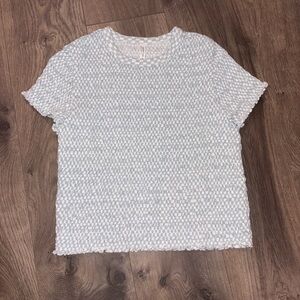 American Eagle Outfitters Blue and White Textured Tee